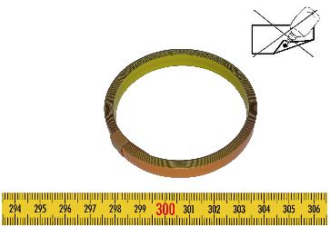 Foto Nalepovací metr ocel potažená polyamidem LP 0,3-15m x 13mm (zleva doprava, žlutý, Duplex EG II)