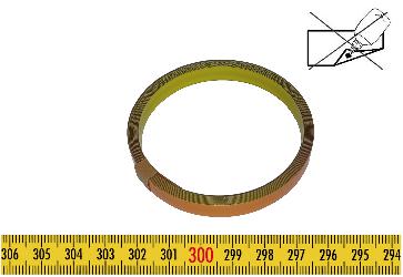 Foto of Scale measuring steel-polyamid tape PL 0,3-15m x 13mm (right to left, yellow, Duplex EG II)