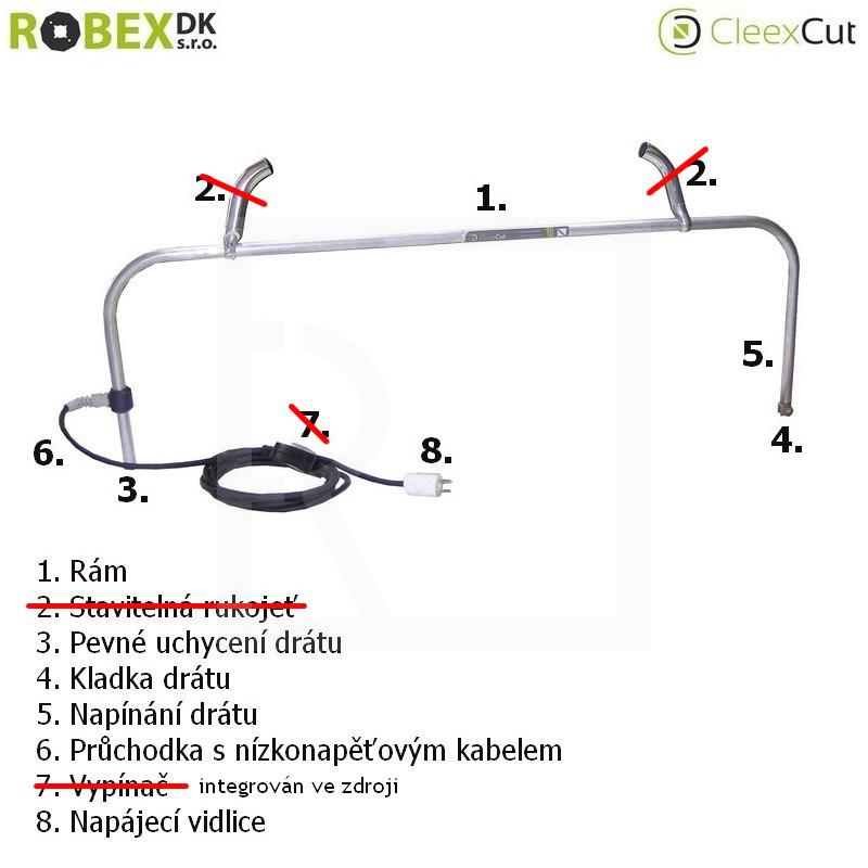 CleexCut XXL  - ruční drátová řezačka  na tavné řezání polystyrenu (se zdrojem Light XXL) - detailní foto 929